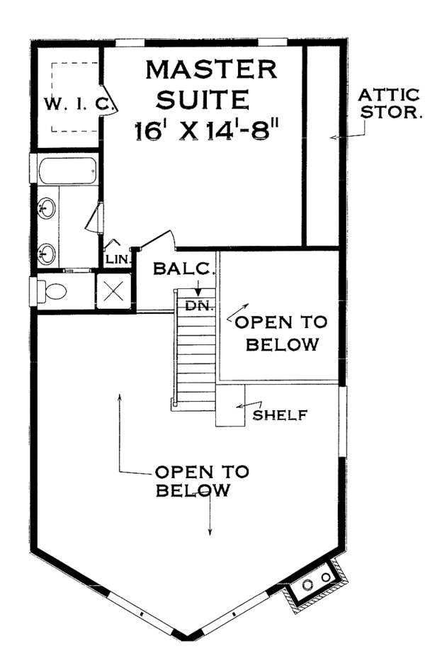 House Design - Contemporary Floor Plan - Upper Floor Plan #3-272