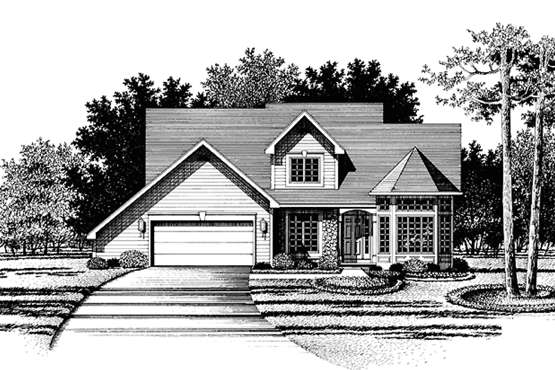 House Design - Country Exterior - Front Elevation Plan #316-209