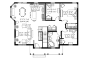 Country Style House Plan - 3 Beds 1 Baths 1218 Sq/Ft Plan #23-2379 