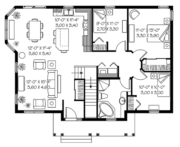 Country Floor Plan - Main Floor Plan #23-2379