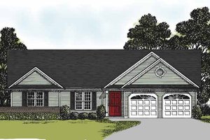 Ranch Exterior - Front Elevation Plan #56-660