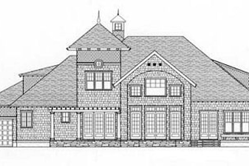 Home Plan - Exterior - Rear Elevation for European House Plan #413-119 - 4 bed, 4 bath