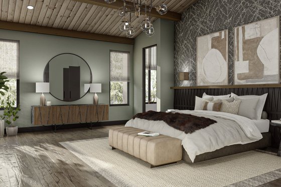 Interior - Master Bedroom for Modern House Plan #455-292 - 1 bed, 1.5 bath