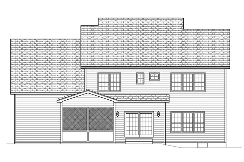 House Plan Design - Exterior - Rear Elevation for Traditional House Plan #1010-134 - 3 bed, 3.5 bath