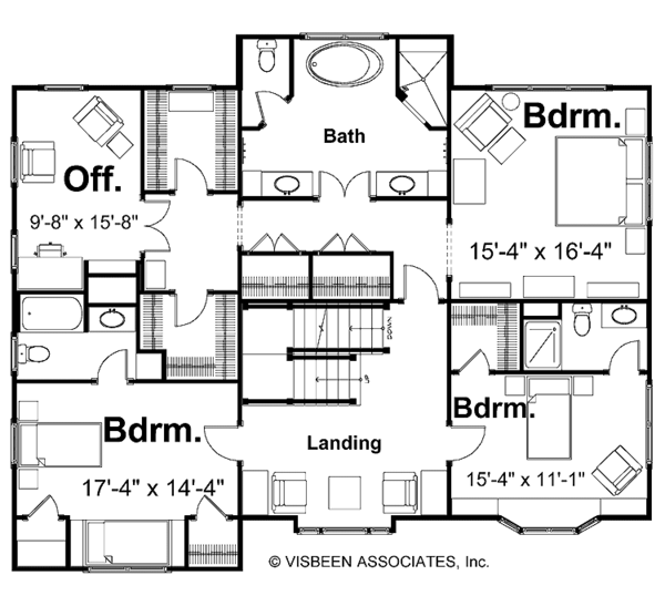 House Blueprint - Craftsman Floor Plan - Upper Floor Plan #928-30