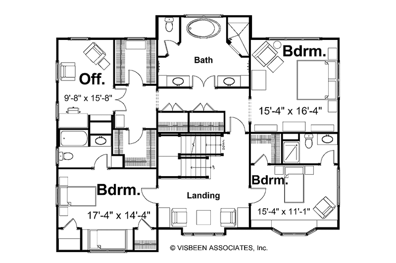 Dream House Plan - Floor Plan - Upper Floor for Craftsman House Plan #928-30 - 3 bed, 4 bath