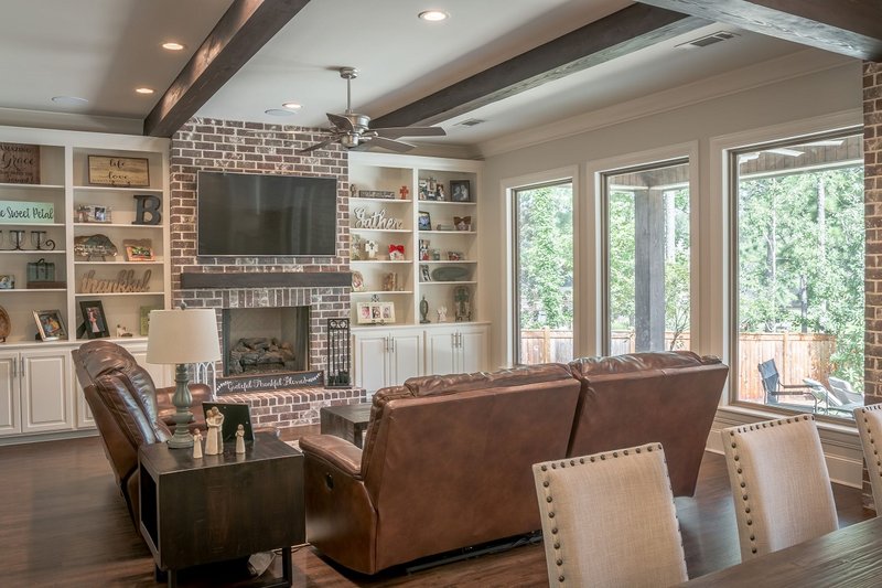 Architectural House Design - Interior - Family Room 1 for Farmhouse House Plan #430-204 - 3 bed, 2.5 bath