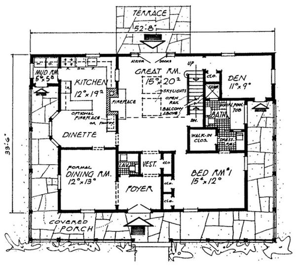 Dream House Plan - Country Floor Plan - Main Floor Plan #315-107