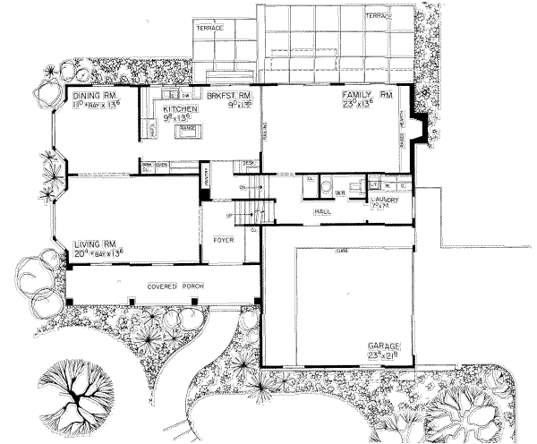 Home Plan - Colonial Floor Plan - Main Floor Plan #72-449