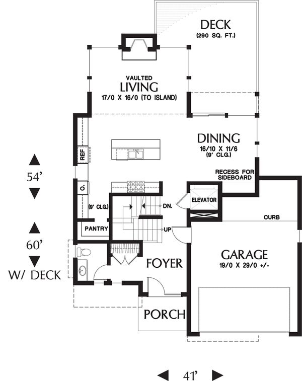 House Plan Design - Contemporary Floor Plan - Main Floor Plan #48-656