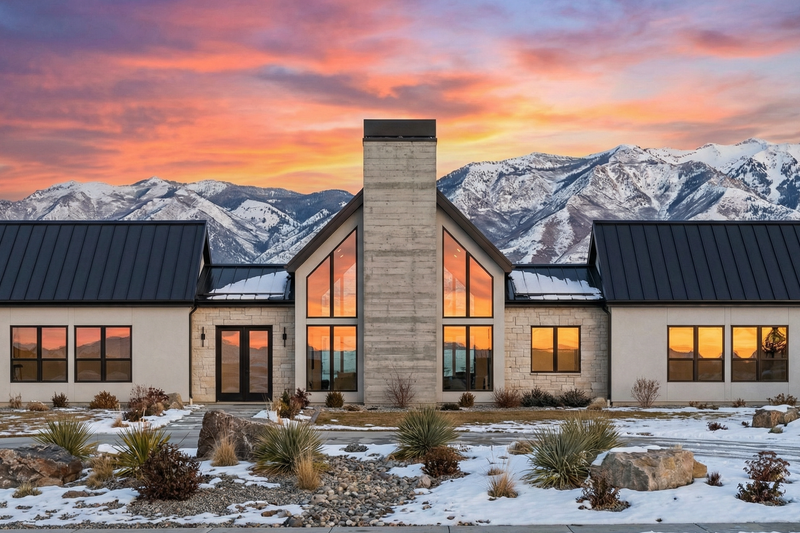 Home Plan - Exterior - Front Elevation 3 for Modern House Plan #1096-60 - 4 bed, 3 bath