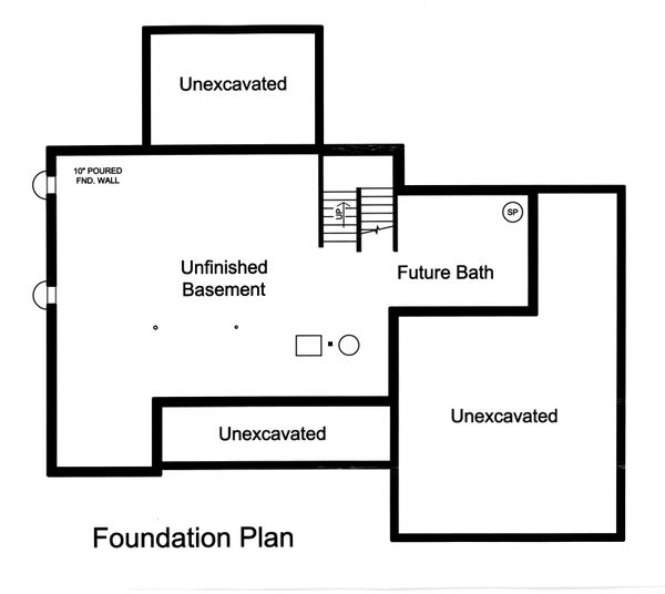 Dream House Plan - Unfinished Basement Foundation