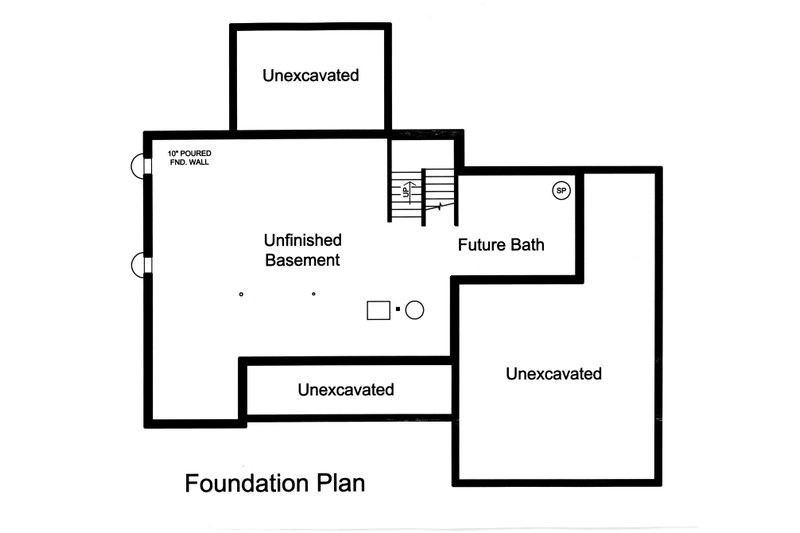 Home Plan - Unfinished Basement Foundation