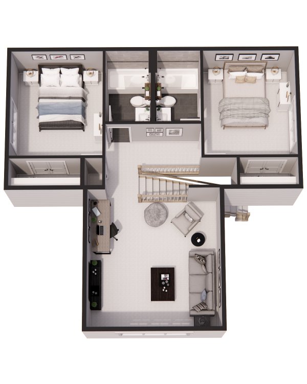 Bungalow Floor Plan - Upper Floor Plan #51-1293