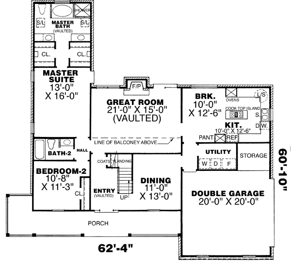 Country Floor Plan - Main Floor Plan #34-127