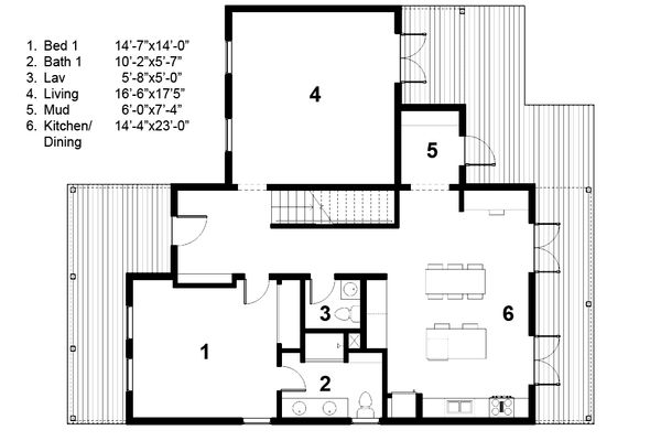 Dream House Plan - Energy efficient farmhouse - first floor plan