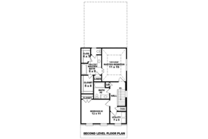 Floor Plan - Upper Floor for Traditional House Plan #81-1363 - 2 bed, 2.5 bath