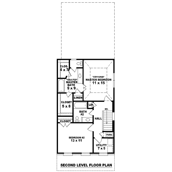 Traditional Floor Plan - Upper Floor Plan #81-1363