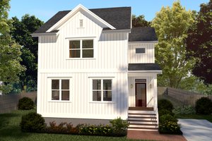 House Blueprint - Farmhouse Exterior - Front Elevation Plan #79-373