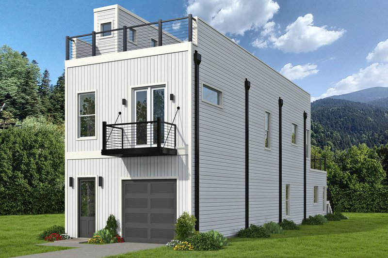 House Blueprint - Contemporary Exterior - Front Elevation Plan #932-1367