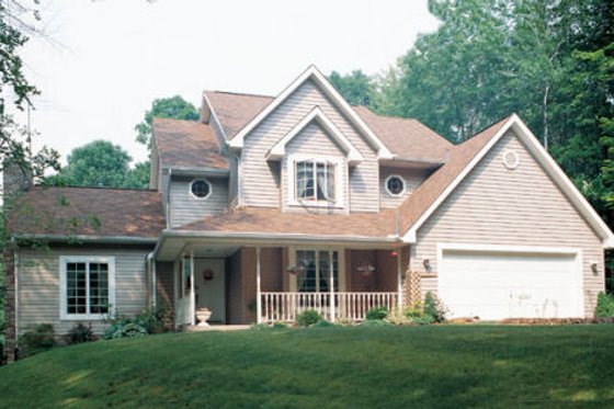 Exterior - Front Elevation for Country House Plan #312-451 - 3 bed, 2.5 bath