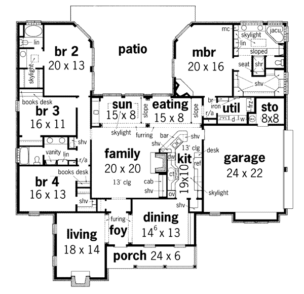 Home Plan - Traditional Floor Plan - Main Floor Plan #45-163