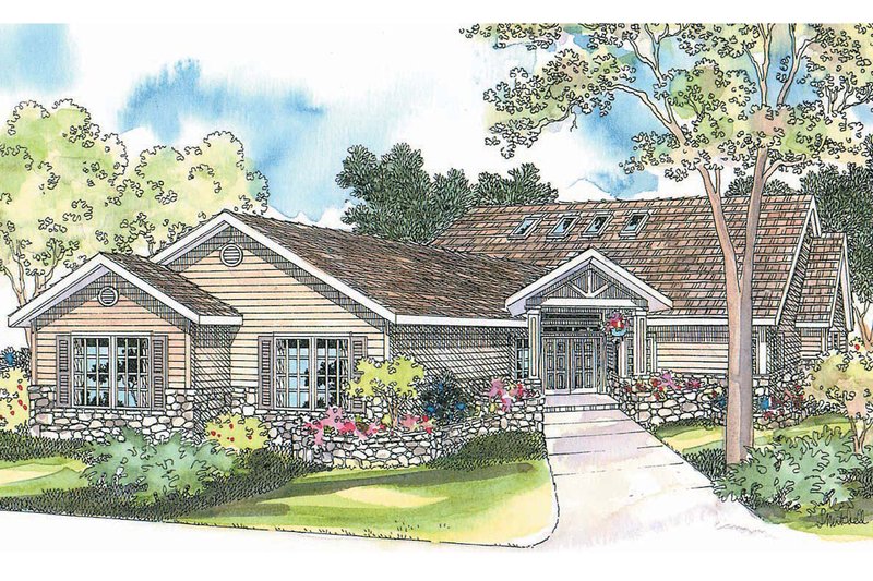 Home Plan - Ranch Exterior - Front Elevation Plan #124-340
