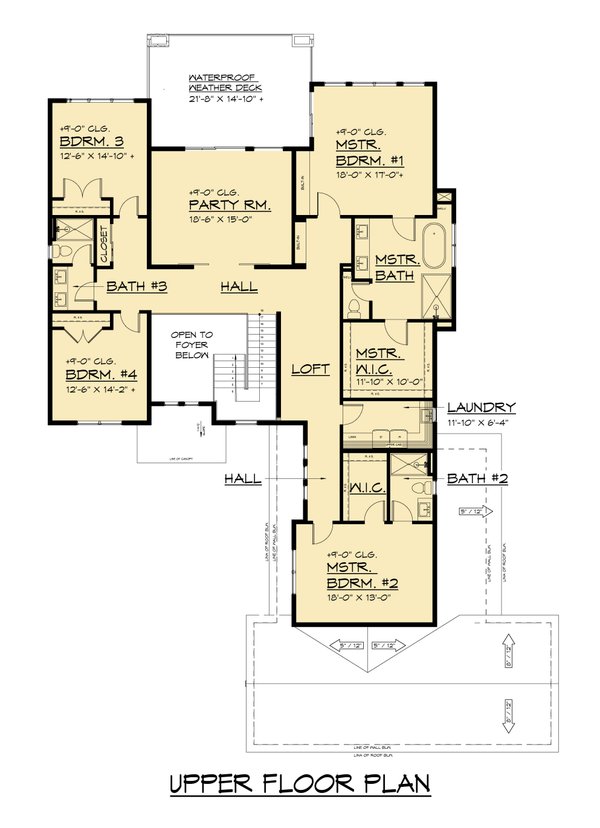 Farmhouse Floor Plan - Upper Floor Plan #1066-311