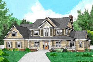 Farmhouse Exterior - Front Elevation Plan #11-227