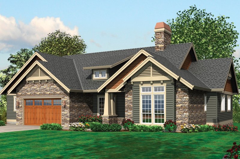 House Plan Design - Craftsman Exterior - Front Elevation Plan #48-242