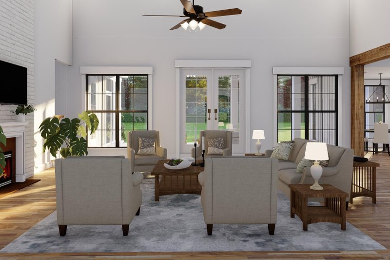 House Design - Interior - Family Room 1 for Farmhouse House Plan #923-429 - 5 bed, 6.5 bath
