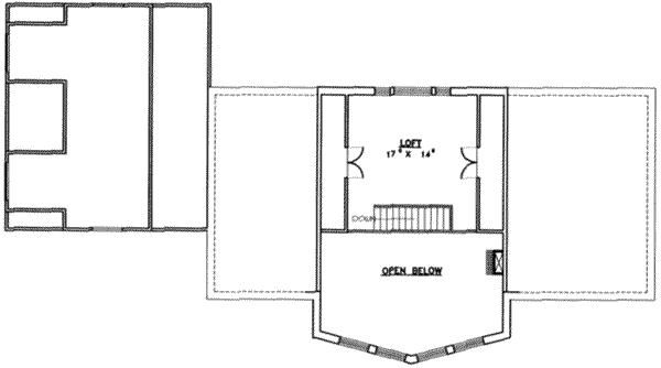 Architectural House Design - European Floor Plan - Upper Floor Plan #117-181