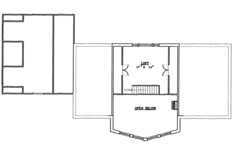 Home Plan - Floor Plan - Upper Floor for European House Plan #117-181 - 2 bed, 2 bath