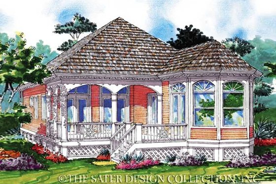Exterior - Rear Elevation for Country House Plan #930-77 - 2 bed, 2 bath