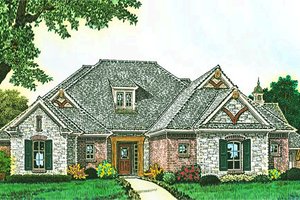 European Exterior - Front Elevation Plan #310-1288