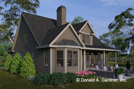 Exterior - Rear Elevation 1 for Victorian House Plan #929-715 - 3 bed, 2.5 bath
