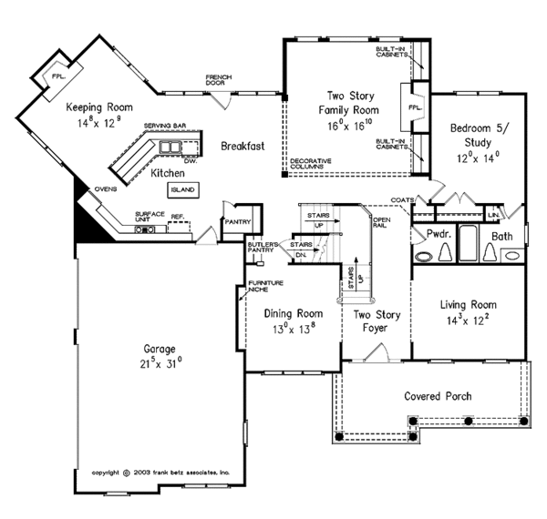 House Plan Design - Traditional Floor Plan - Main Floor Plan #927-265