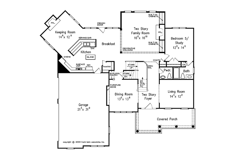 Home Plan - Floor Plan - Main Floor for Traditional House Plan #927-265 - 5 bed, 4.5 bath