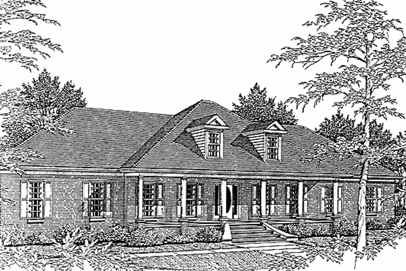 Dream House Plan - Classical Exterior - Front Elevation Plan #10-278