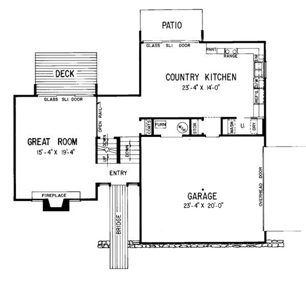 House Plan Design - Contemporary Floor Plan - Main Floor Plan #72-1057