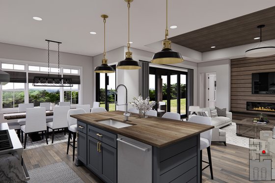 Interior - Kitchen for Farmhouse House Plan #51-1217 - 3 bed, 2.5 bath