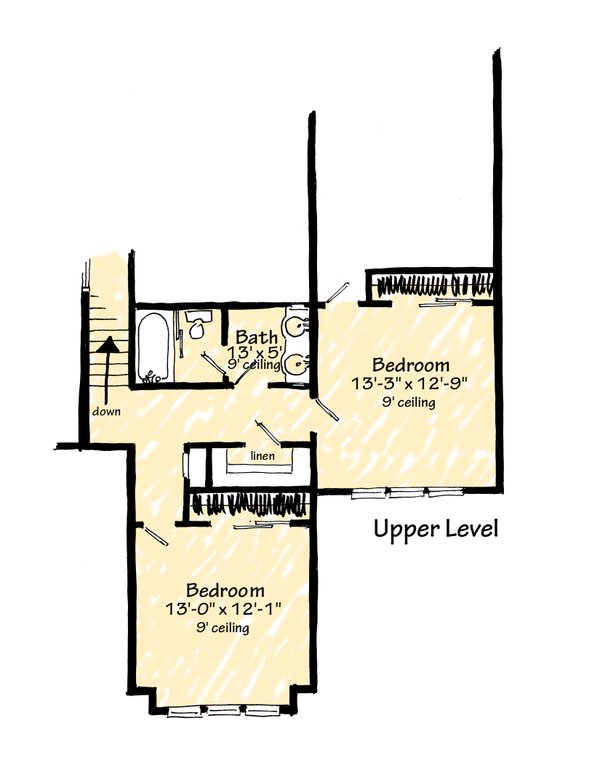 House Blueprint - Barndominium Floor Plan - Upper Floor Plan #942-63