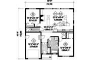 Country Style House Plan - 2 Beds 1 Baths 1315 Sq/Ft Plan #25-4635 