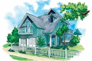 Country Exterior - Front Elevation Plan #930-72