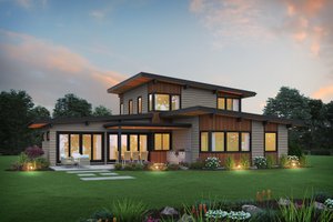 Exterior - Rear Elevation for Contemporary House Plan #48-1151 - 4 bed, 2.5 bath