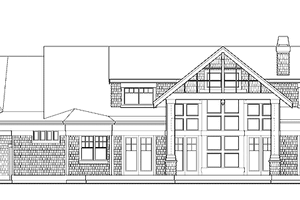 Exterior - Rear Elevation for Craftsman House Plan #132-517 - 3 bed, 2.5 bath