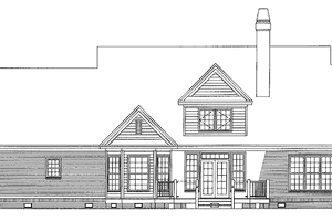 Exterior - Rear Elevation for Classical House Plan #929-417 - 3 bed, 2 bath