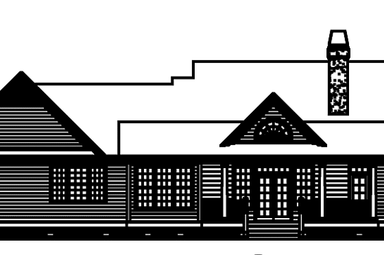 Exterior - Rear Elevation for Country House Plan #929-687 - 3 bed, 2.5 bath