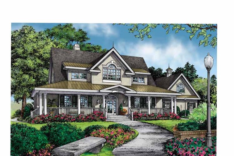 House Blueprint - Exterior - Front Elevation 3 for Country House Plan #929-860 - 3 bed, 2.5 bath