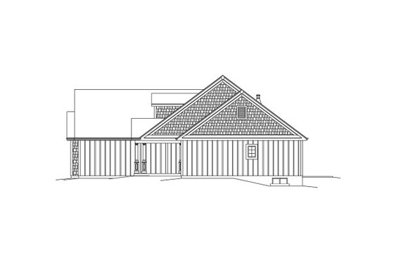 Exterior - Other Elevation 2 for Ranch House Plan #57-664 - 3 bed, 2.5 bath